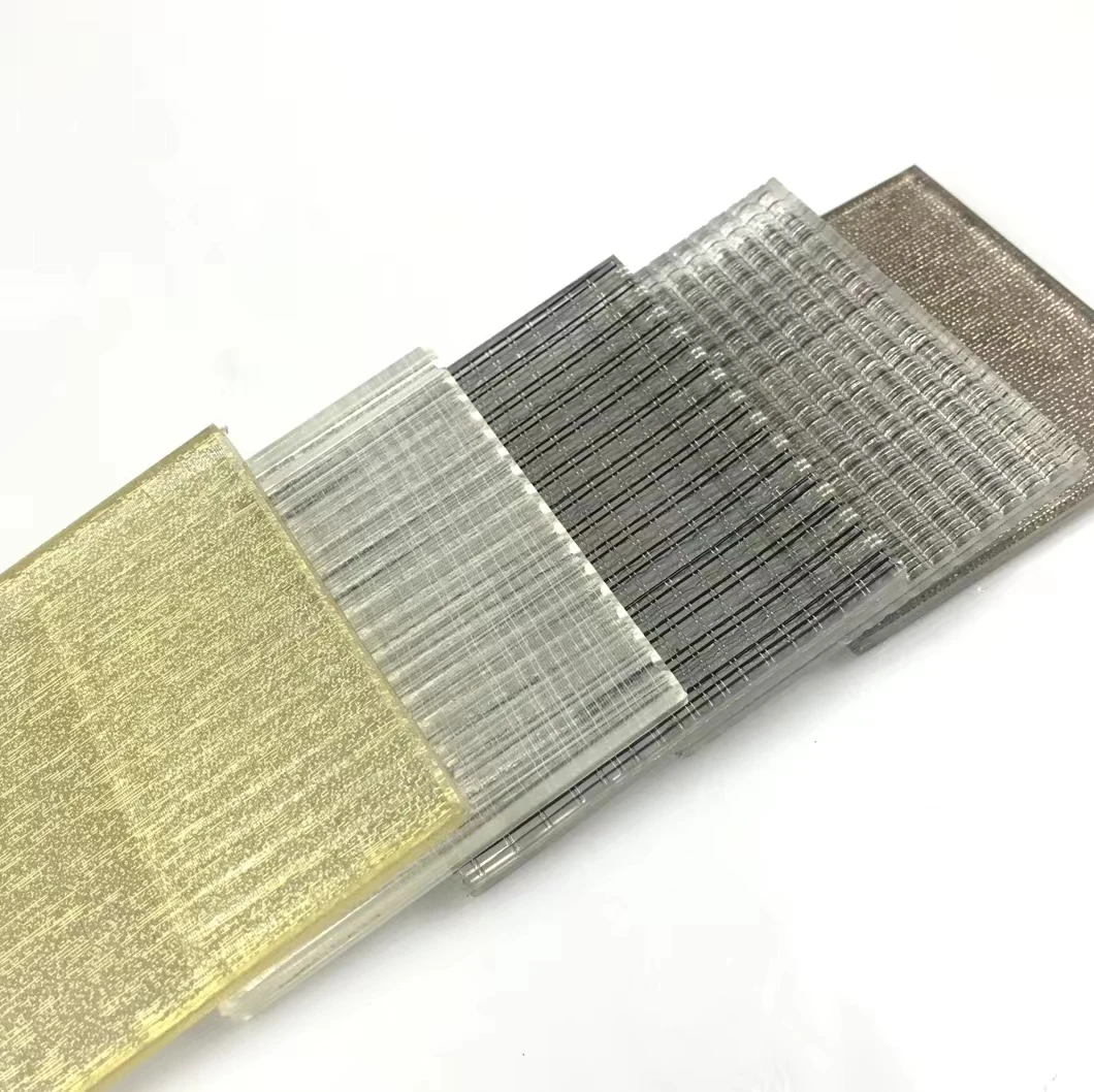 4mm 5mm 6mm 8mm 10mm 12mm Clear glass laminated patterned ribbed glass 44.1 55.1 66.1 tempered