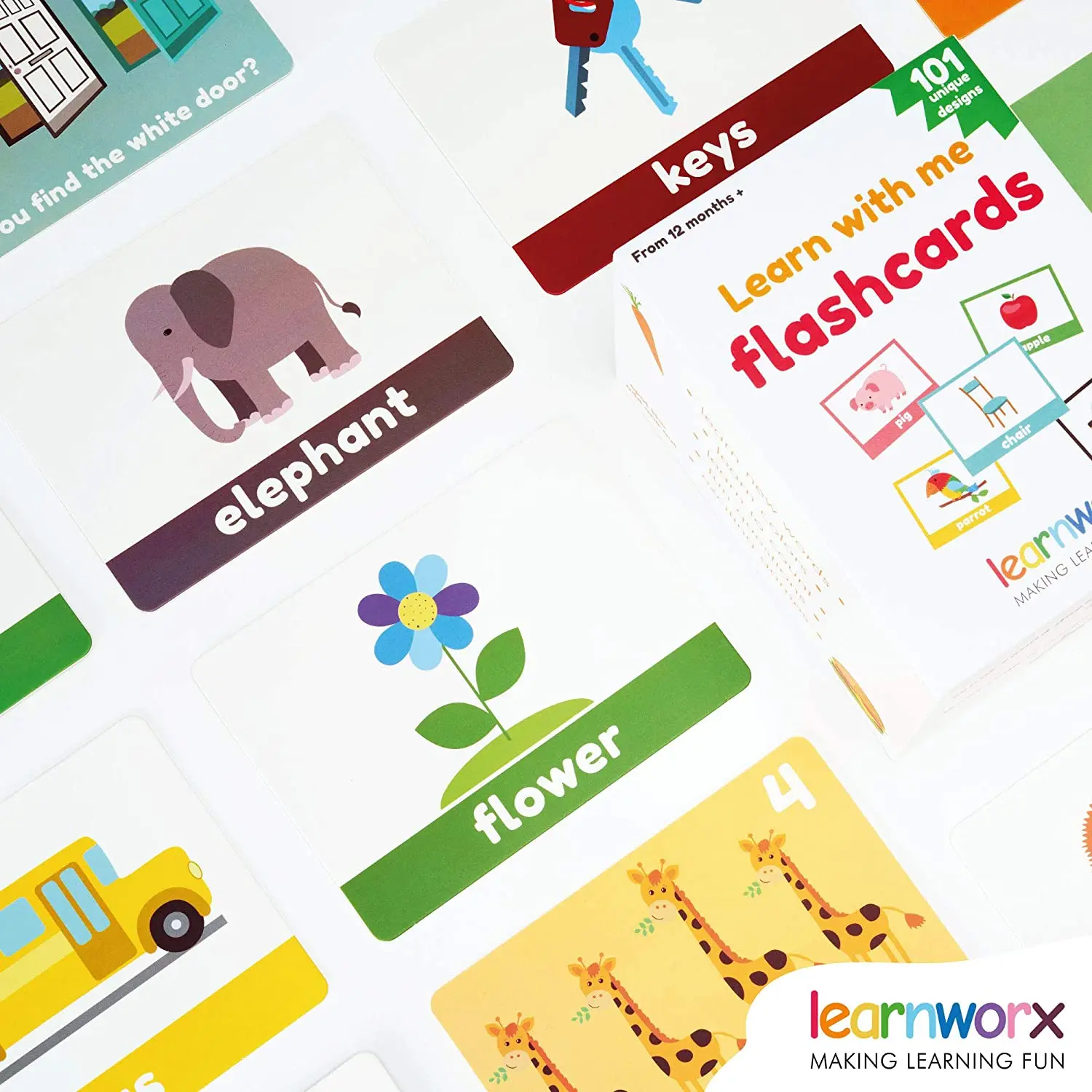 Custom Printed Card Baby Vegetable Educational Learning Flash Cards