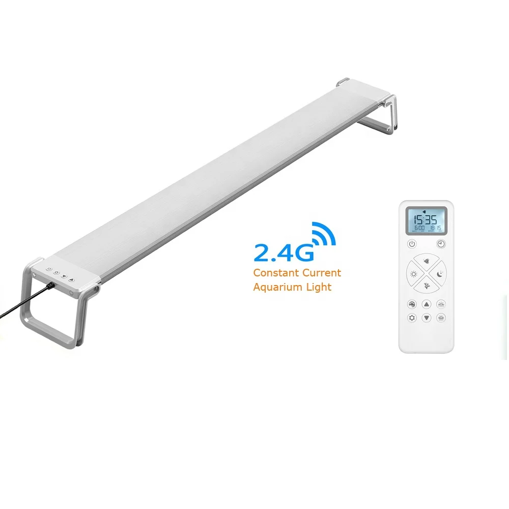  Новинка автоматическое вкл/выкл 65W 120 см 3800lm 48 дюймов RGBW 2 4 г с регуляцией яркости освещения sunrise sunset тусклый таймер пресной воды завод светодиодный свет коралловый риф