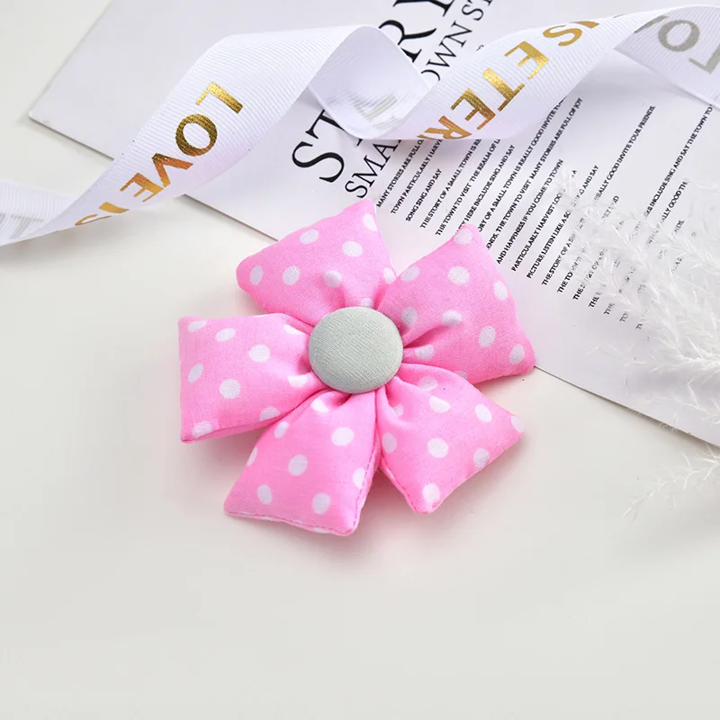 Manufacturers Directly Supply Polka Dot Color Cloth Flower Accessories Handmade Diy Clothing Accessories