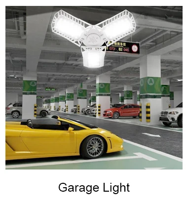 
Garage Light Deformable 60W 6000LM LED Garage Light Fixture for Warehouse 
