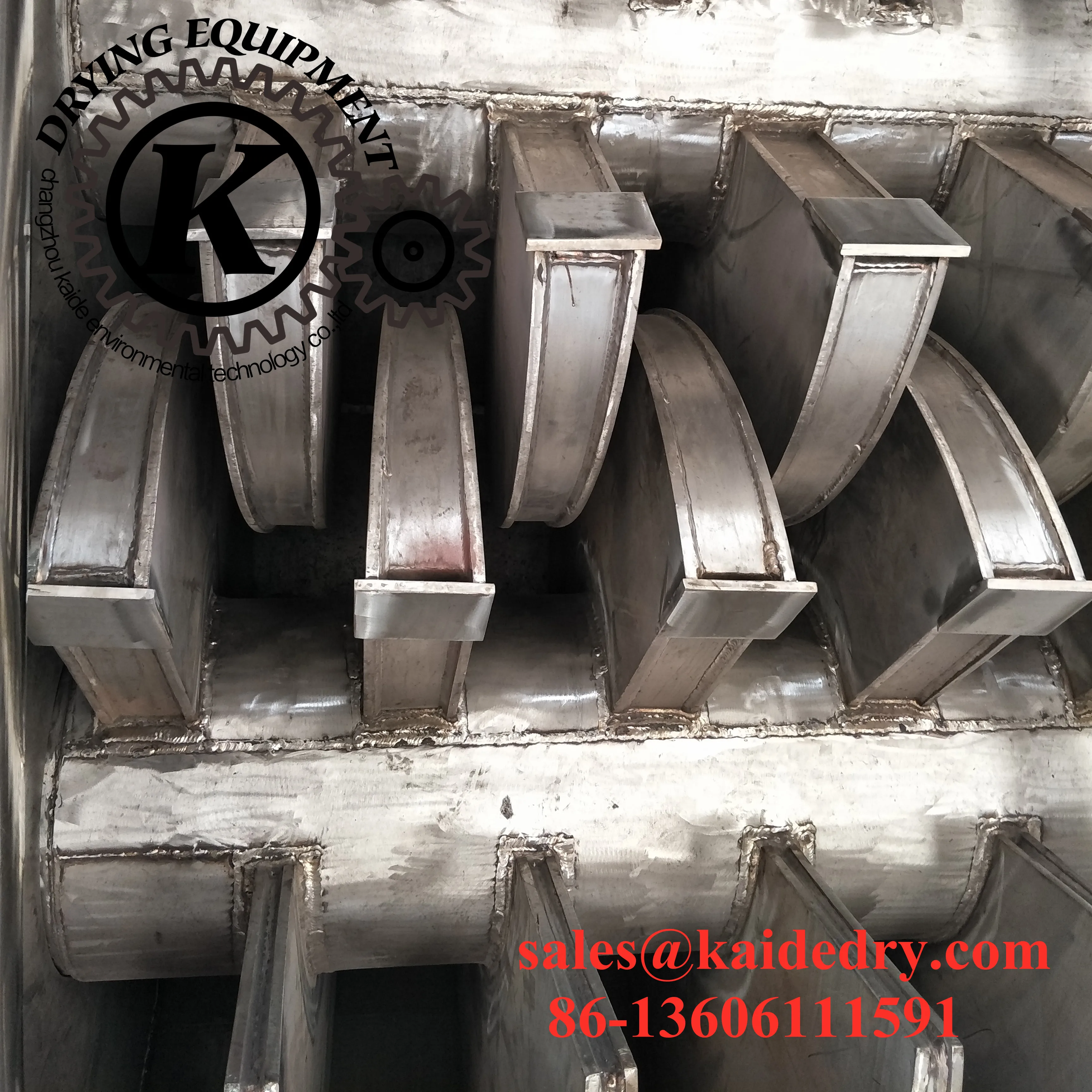 Stainless Steel 316L Multifunctional Double Cone Rotary Vacuum Drying Unit With Blades