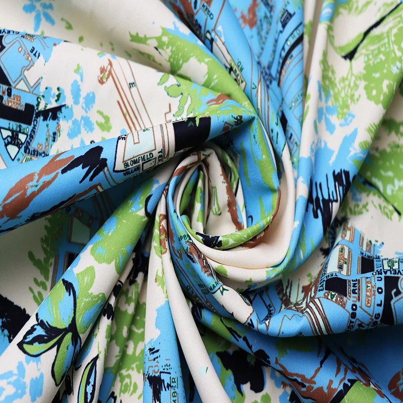 Wholesale Digital Printing Flower Style Habijabi  Viscose  Rayon Fabric For Dress