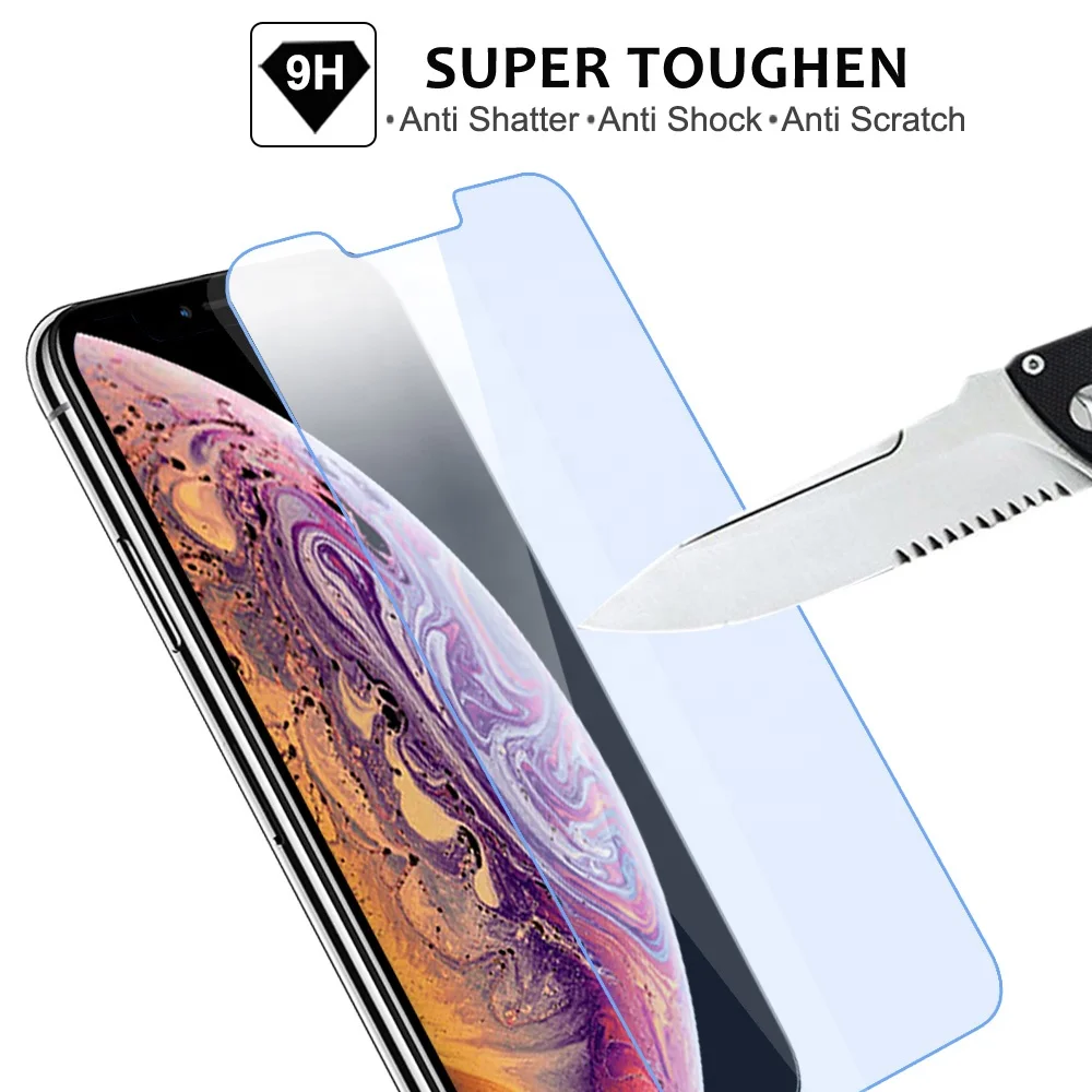 For iphone 12 pro Max 11Pro Max/XS XR Xs Max 8/7/6  Anti blue light Anti UV Eyes Care cell phoneTempered glass screen protector
