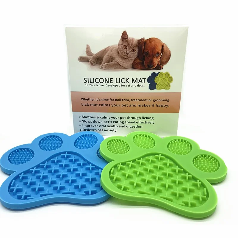 Silicone Dog Lick Pad Suction Cup Dog Feeding Mat Pet Slow Feeder Sucking Plate Mat Wall Mounted Pet Bowl Pet Calming Mat