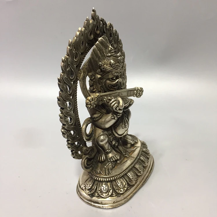 
Nepal Tibetan Tantra Buddhism Zambala Offering Huang God Of Wealth Sculpture Decorations 
