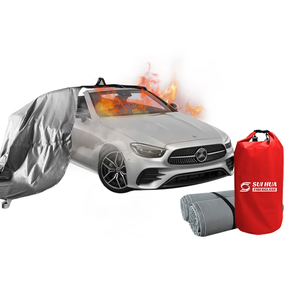 Vehicle fire blankets 6*8M car Fire blanket 19.8*26Ft in hybrid automobiles