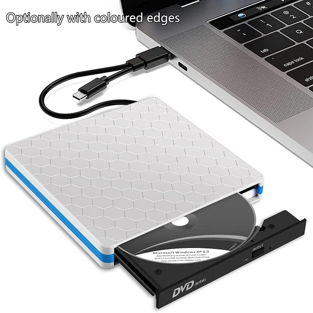 USB 3.0 Slim External DVD RW CD Writer Drive Burner Reader Player Optical Drives For Laptop PC dvd burner Type-c portatil