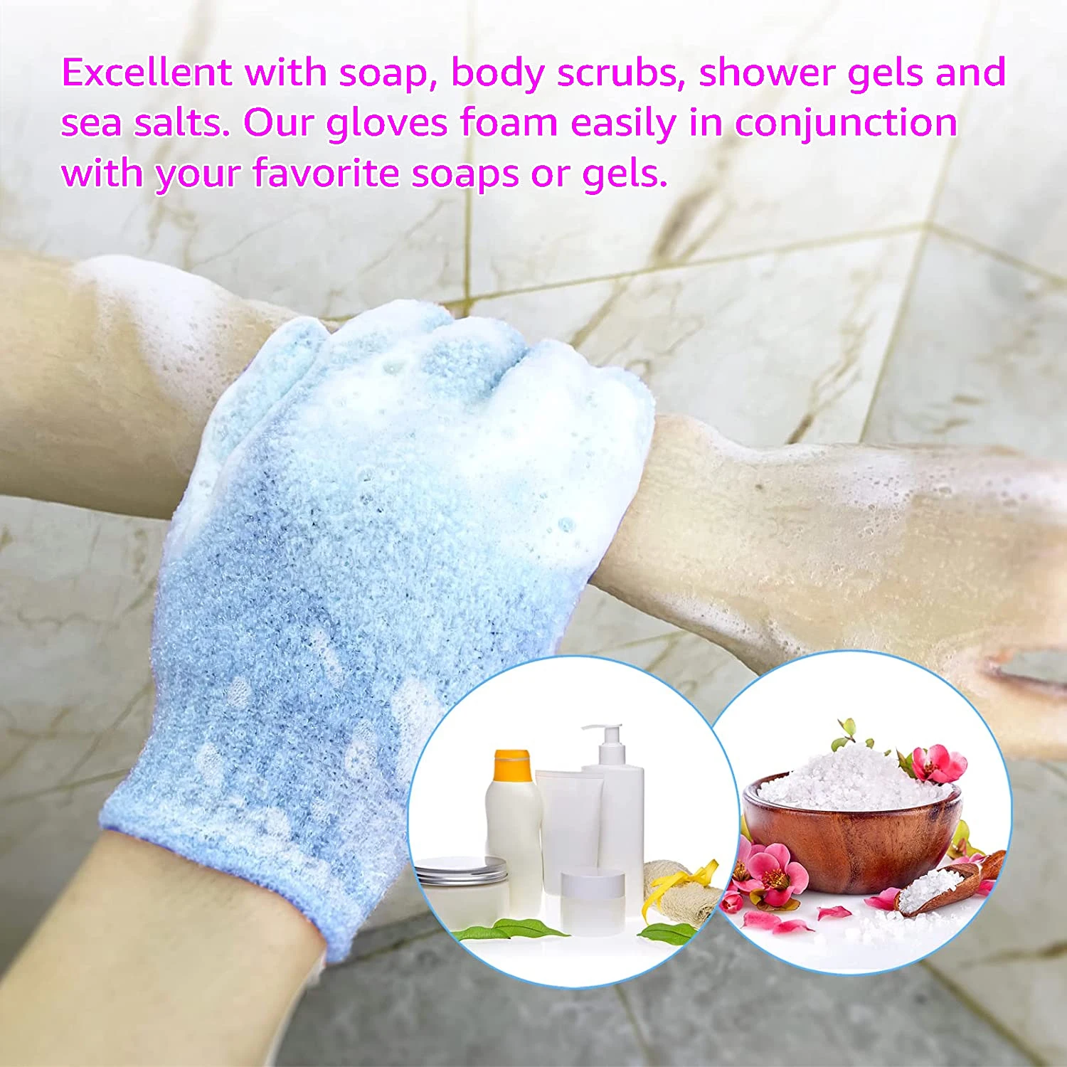 Popular Hot Sale Eco Friendly Natural Reusable Exfoliating Bath Glove Shower Sisal Mitt Soap Foaming Bag Body Exfoliating Gloves