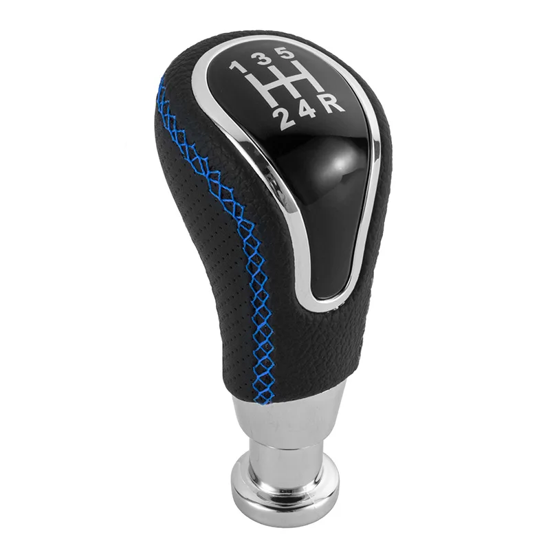 Blue Line for Lada Vesta Granta Vaz Kalina Niva Samara Largus 5 Speed Leather Car Gear Shift Knob Shifter Lever Auto Accessories