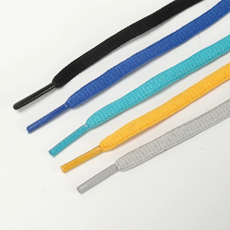 Customizable high quality cheap 6-7mm width 50-200cm round oval shoe laces 56 colors half rope shoelaces for sneakers