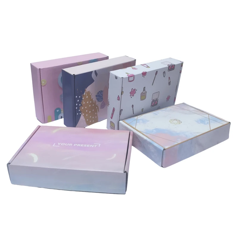 Recycled Kraft Blank Gift Storage Wrap Package Carton Cardboard Craft Paper Boxes