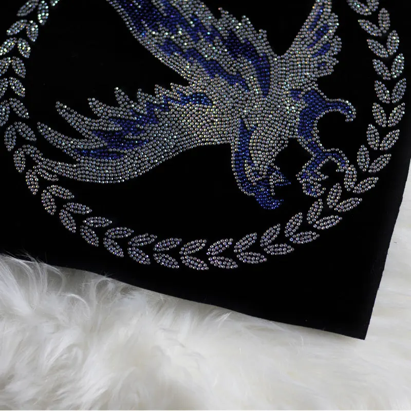 Customized New Products Custom Rhinestone heat transfers for t-shirts