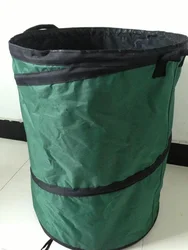 Heavy Duty Oxford Garden bag  Pop-up Bucket Reusable Yard Leaf Bag Holder