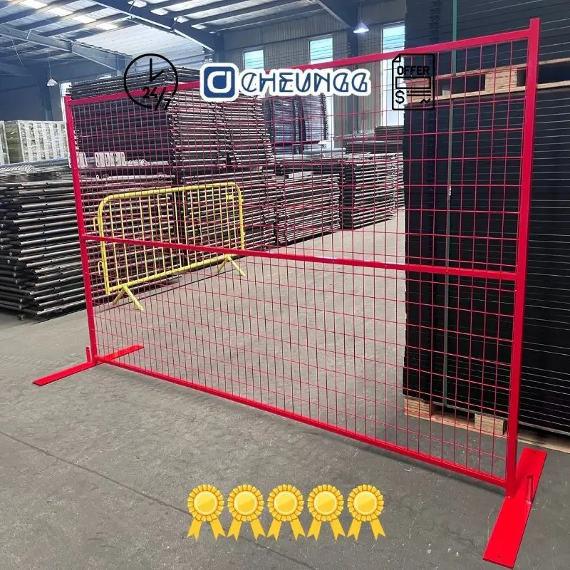 Оцинкованные наружные портативные 6x10 канадские строительные ограждения панели временное ограждение строительство