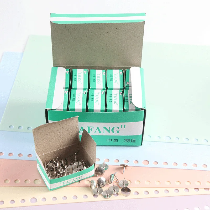 High Quality Office Stationery Wholesale Silver Golden Assorted Color Creative Pushpins Thumb Tacks Drawing Pins