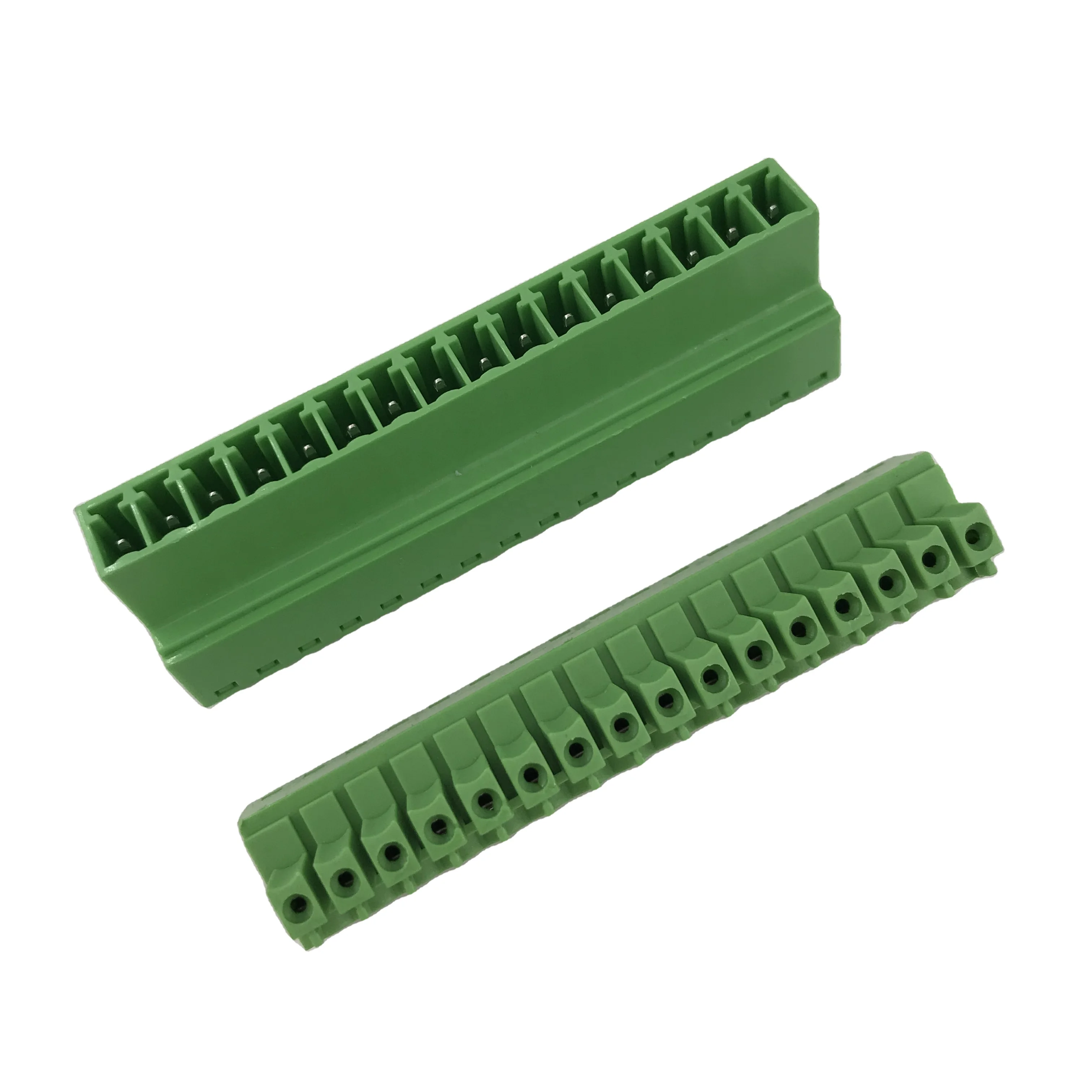 3.81mm pitch pluggable 16 pin contacts of wiring male to female terminal block 300V 8A