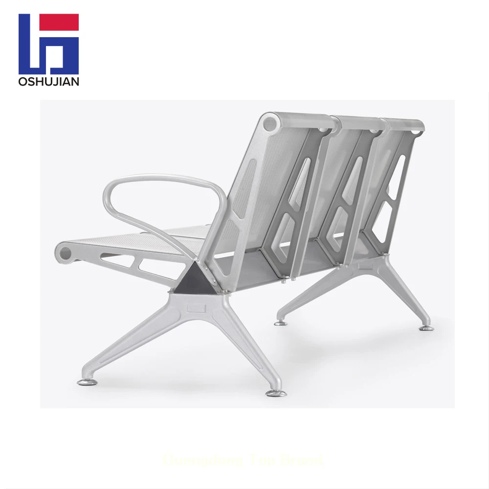 PU leather cushion airport seat hospital clinic beam waiting bench chair