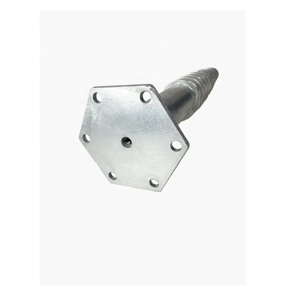 Galvanized Steel Earth Screw Pile Post Anchor Ground Screw OEM Foundation Piles