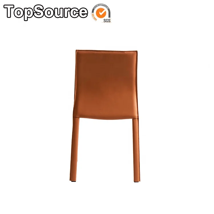 
Simple Style Vintage Leather Dining Room Chair Hotel Luxury Dining Chair 