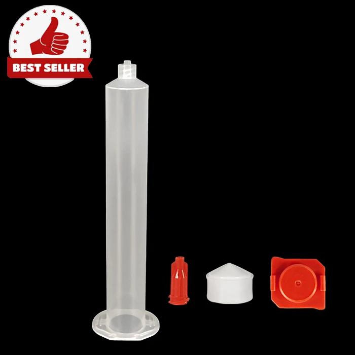Factory Wholesale Plastic Syringe Glue Tube Barrels Us Style Musashi Dispenser 55cc Dispensing Barrel
