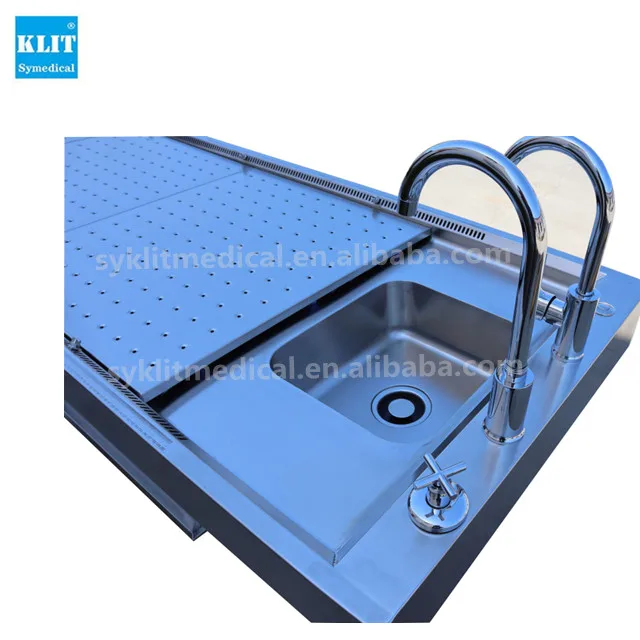Morgue autopsy cleaning table  hospital autopsy table