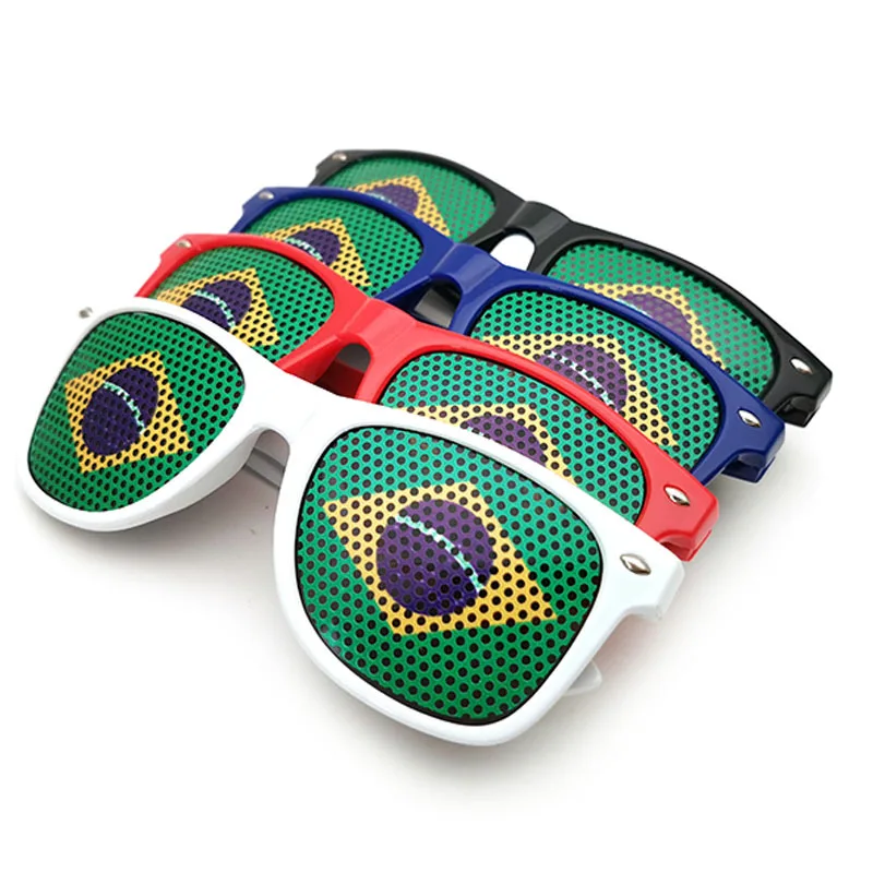OEM Colorful Wholesale Promotion Color Cool Party Rainbow Flag design Custom Pinhole Sunglasses