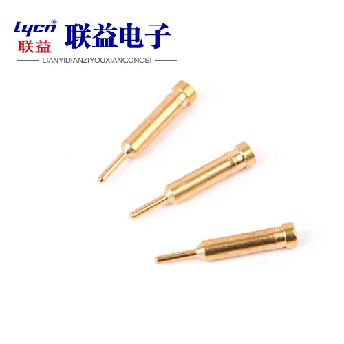 Супер тонкие тестовые иглы с двойным наконечником, штыри для обработки с ЧПУ, разъем, штырь, соединитель, латунный штырь с позолоченным покрытием