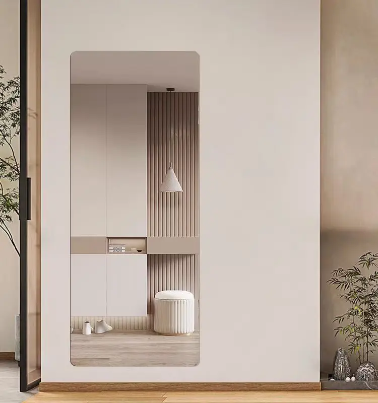 Factory Wholesales Rectangle Full-length Bedroom Bathroom Decorative Plastic Multipurpose Wall Mirror Customized Acrylic mirror