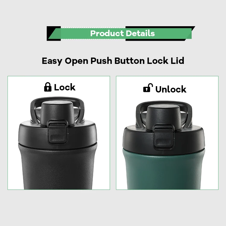 Everich High Quality Stainless Steel Double Wall Vacuum Shaker Bottle Large Capacity Sport Water Bottle Thermos With Blender