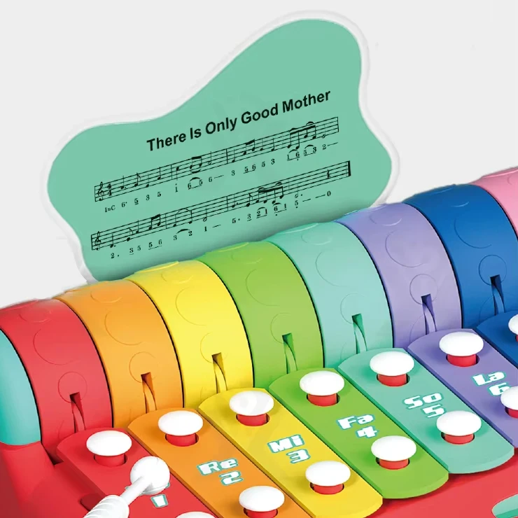 BGL baby xylophone toy early educational musical instrument rainbow knock piano music toy with tapping stick