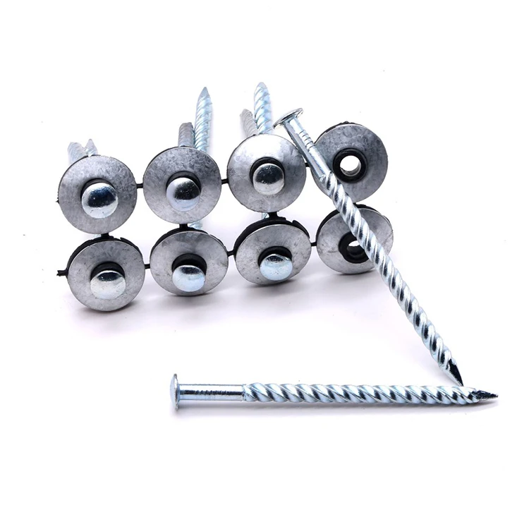 Wholesale Twist Shank Polishing Construction Umbrella Galvanised Roofing Nails Corrugated Roofing Nails for Building