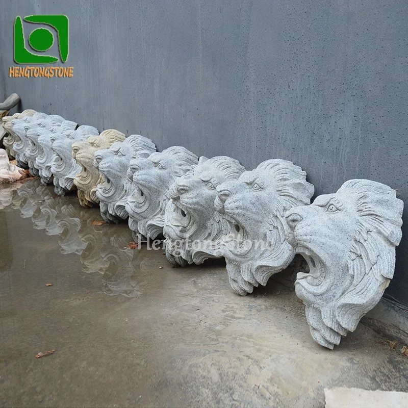 Wall Decorative Marble Lion Head Sculpture