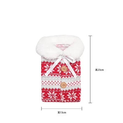 Hot Sale Christmas Red Wine Bottle Set Christmas Tree Snowflake Beer Bottle Set Christmas Knitted Sweater
