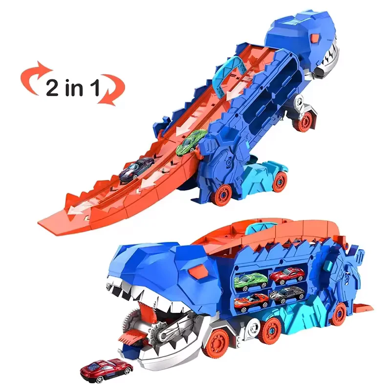 Transformed T-Rex Dinosaur Car Toy - Hot, Safe, Colorful, Holiday Fun