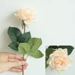 YO CHO Artificial Flower Roses Wedding Silk Flowers Artificial Silk Wedding Bouquets White Pink Home Decoration Fake Flowers
