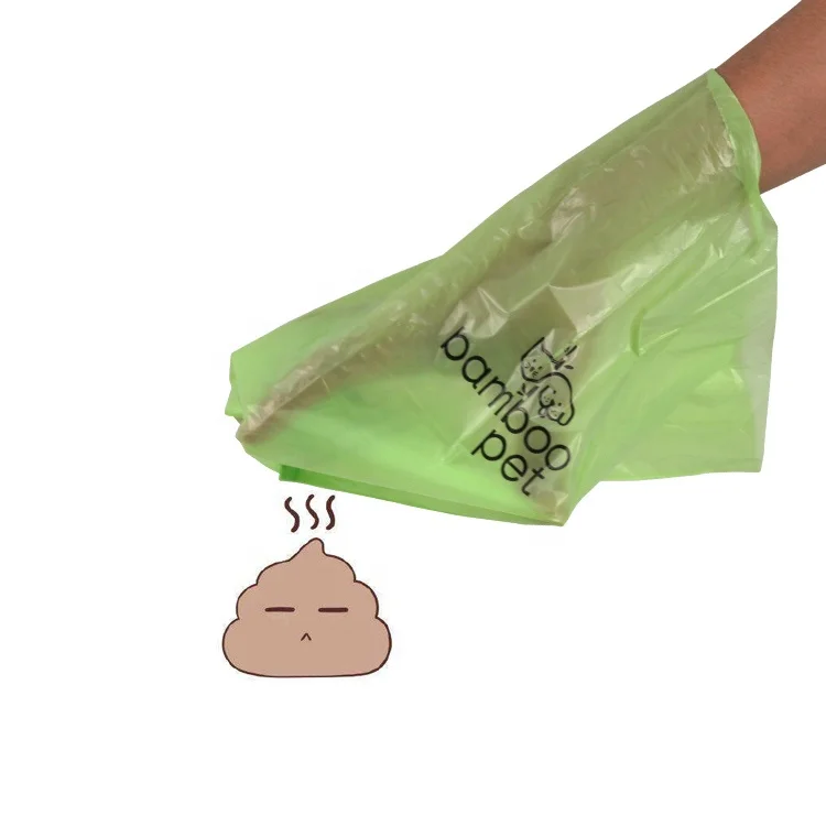 Top Ready to Ship Pet Waste Dog Poop Bags Custom Printed Biodegradable Pet Cleaning & Grooming Products 22.5*33cm Flat Bottom