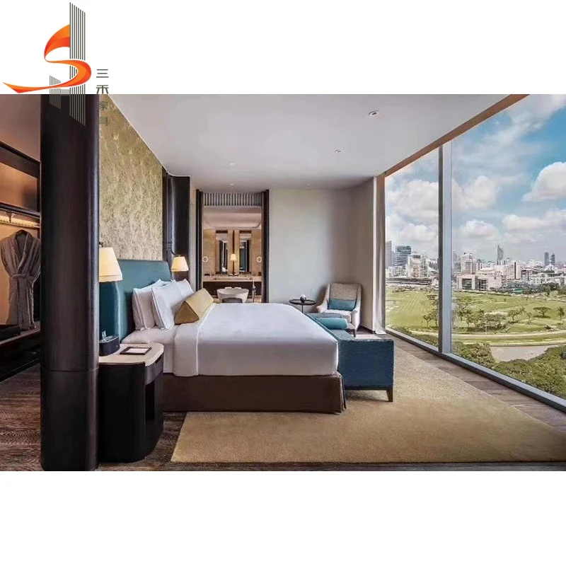 Sanhe  Hotel Customised Finished High Quality Hotel Furniture Suite Bedroom Furniture Set