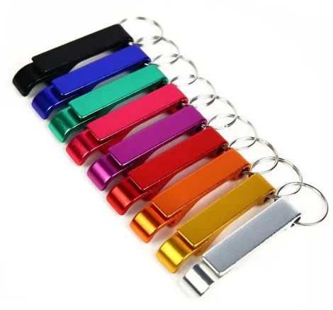 Creative metal zinc alloy aluminum bottle opener beer keychain bottle opener multifunctional hardware beer bottle opener profess