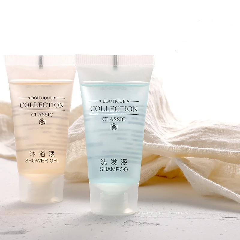 Industry high quality hotel bathroom accessories 20 ML plastic cosmetic tube shampoo and bath foam in tube