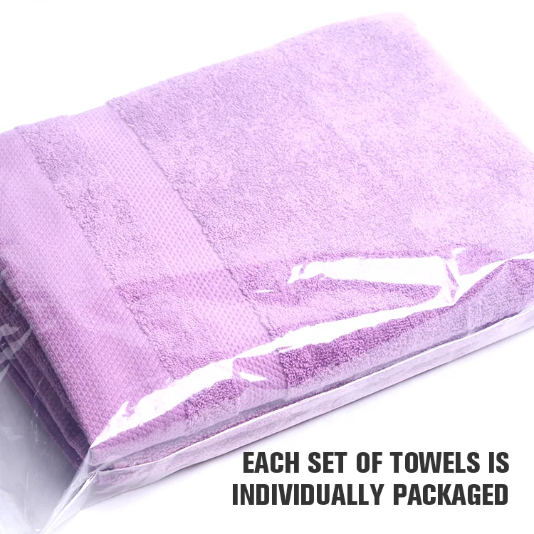 Manufacturers Wholesale Good quality 100% cotton  thicken high water absorption 1 bath towel and 2 wash face towels set for home