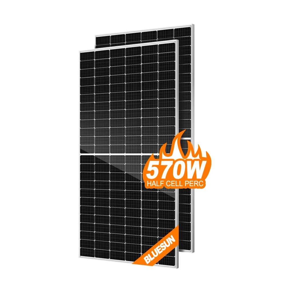 Bluesun Solar Panels Eu 550w 560w 570w 580w 590w 600w Panel 182mm Half Cut Mono CE TUV Certified Pv
