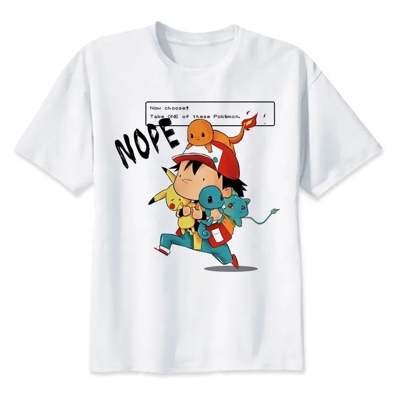 High Quality Cotton T-shirt Printed Japanese Cute t shirt men Cotton Kawaii cartoon print tshirt novelty t-shirt women