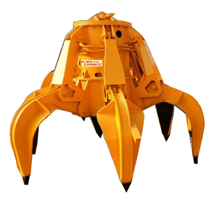 Steel Scrap Handling 10Ton Bridge Crane Using Hydraulic Type Orange Peel Grab