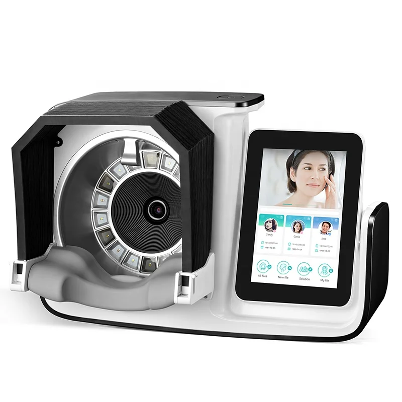 Professional 1500W Pixels Intelligent Detection Desktop Skin Analyzer Machine ABS Material Face US/EU/UK Plug Type Calibration