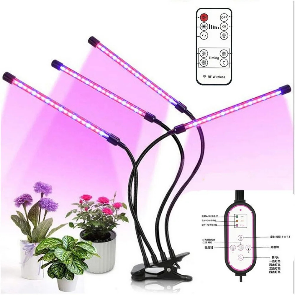 Full Spectrum LED Grow Light Flexible Clip-on Grow Lamp 5V USB 36W Growing Lamp for Plants Seedling
