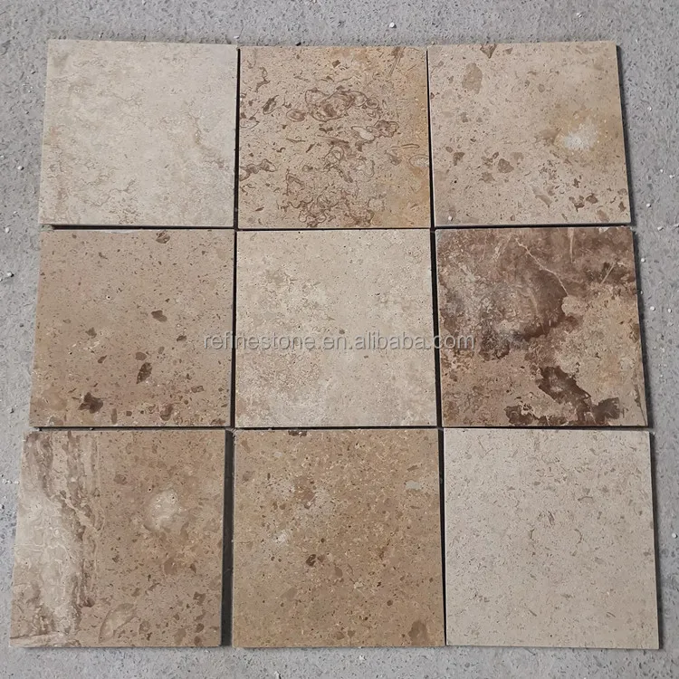 Coffee brown travertine outdoor tiles for swimming pool