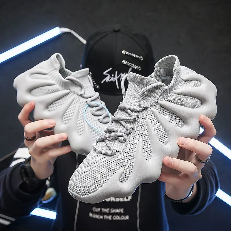 Dropshipping flying knit Volcano Bottoms yeezy 450 cloud black man sport shoe jogging walking running tennis shoes