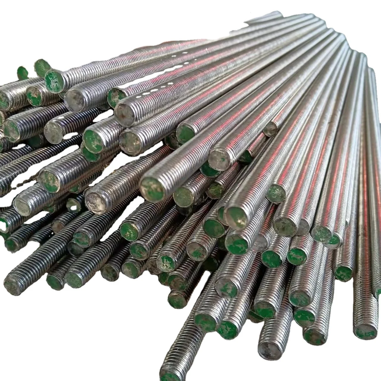 metric nickel zinc plated galvanized passivation industrial machine equipment silvery or white anti- fatigue DIN975 Thread rod