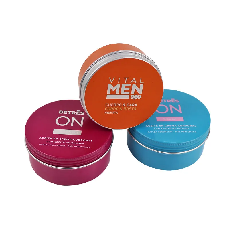 Wholesale 5g 10g 15g 30g 50g empty cosmetic empty metal jar with screw-type aluminum lid